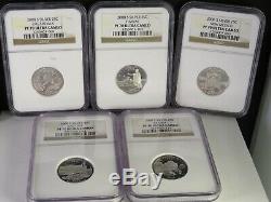 50 States Silver Quarters NGC Ultra Cameo 1999-2008. 45 PF70 Coins. 5 PF69 Coins
