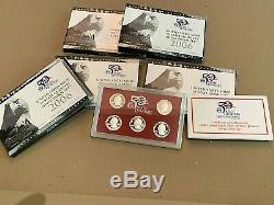 5 sets 2006 Silver Quarter Proof Sets in US Mint Boxes 5 State Silver Quarters