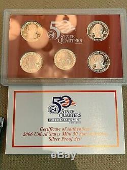 5 sets 2006 Silver Quarter Proof Sets in US Mint Boxes 5 State Silver Quarters