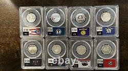 8 States 25c Pcgs Pr69dcam From 1999 To 2007 See Photos