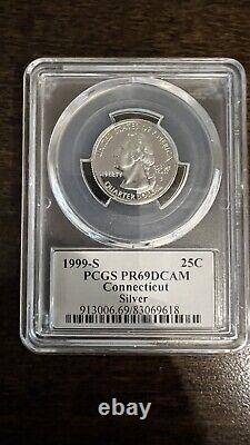 8 States 25c Pcgs Pr69dcam From 1999 To 2007 See Photos