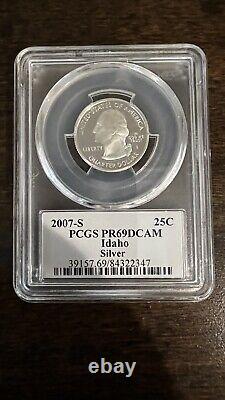 8 States 25c Pcgs Pr69dcam From 1999 To 2007 See Photos