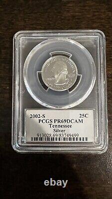 8 States 25c Pcgs Pr69dcam From 1999 To 2007 See Photos