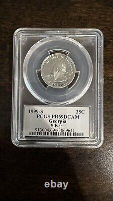 8 States 25c Pcgs Pr69dcam From 1999 To 2007 See Photos