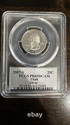 8 States 25c Pcgs Pr69dcam From 1999 To 2007 See Photos