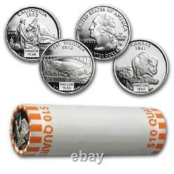 90% Silver Statehood/ATB Quarters 40-Coin Roll Proof SKU #46944