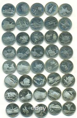 ALL FORTY 2000-S TO 2007-S-S State Quarter Silver ProofS $10 Face 90% Silver
