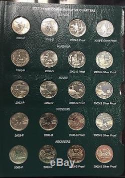BJSTAMPS 100 State Quarters 1999-2003 BU, Proof, Silver Proof in Intercept