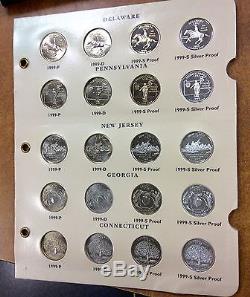 BJStamps 1999-2008 PDS & Silver Statehood Quarter set 200 Coins in 2 albums