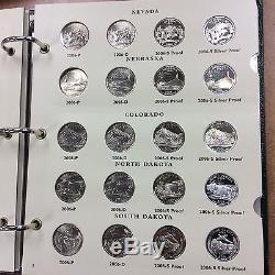 BJStamps 1999-2008 PDS & Silver Statehood Quarter set 200 Coins in 2 albums