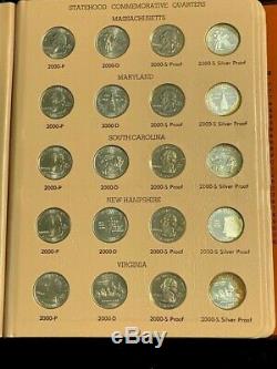 COMPLETE 224 COIN STATE QUARTER SET BU/PROOF/SILVER WithTERRITORIES IN DANSCO ALB