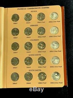 COMPLETE 224 COIN STATE QUARTER SET BU/PROOF/SILVER WithTERRITORIES IN DANSCO ALB