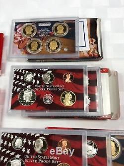 COMPLETE SET 1999-2008 UNITED STATES SILVER PROOF SETS With STATE HOOD QUARTERS #2