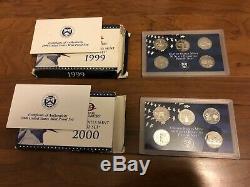 Coin Collection Lot Silver Eagles, Proof Sets, State Quarters