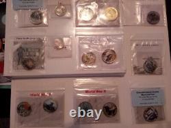 Coin Collection Quarters Painted by artist! Whole Dollars
