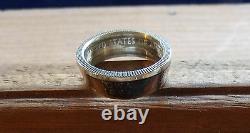 Coin Ring. 900 Silver USA Ring Size 5.5, Statehood Of Iowa 1846 Coin Ring