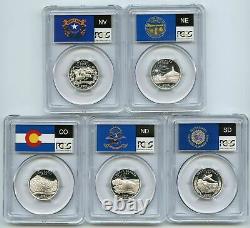 Collection of (1999-2009)50 State & 6 Territories Silver Quarters PCGS PR69DCAM