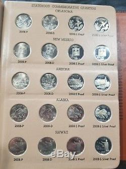 Complete 1999-2008 + 2009 PDSS State & Terr, 224 coins, 56 90% Silver Quarters