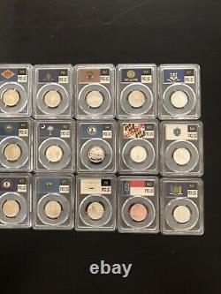 Complete 50 State Quarter Collection Silver PCGS PR69 Flag Series