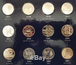 Complete 56 Coin Set 1999-2009 Silver Proof State / Territories Quarters Album