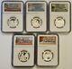 Complete Set (5) 2017 Silver State Quarters National Parks ATB Set NGC PF70 UC