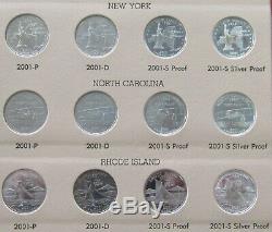 Complete Set Of 1999 to 2003 State Quarter Set In Dansco Album WithSilver Proofs