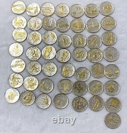 Complete Set Of 50 Gold and Silver Highlighted U. S Statehood Quarters
