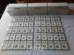 Complete Set Silver State Quarters 1999-2008 Fifty Coins all NGC PF69UCAM