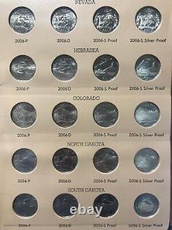 Complete Set of 1999-2008 Statehood Quarters in BU, Proof&Silver Proof in Dansco