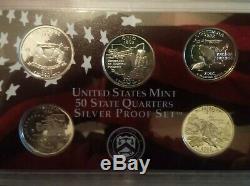 Complete Set of 1999-2008 U. S. 90% SILVER PROOF State Quarters 50 coins