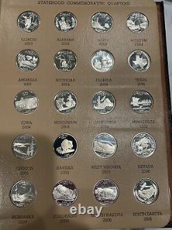 Complete Set of 1999-2008 U. S. 90% SILVER PROOF State Quarters 50 coins Dansco