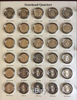 Complete Set of 1999-2008 U. S. 90% SILVER PROOF State Quarters 50 coins in album