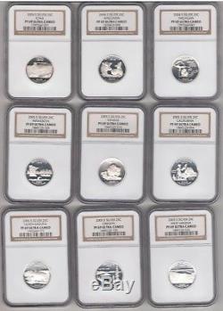 Complete Set (silver) State Quarters (1999 Thru 2008) Graded Proof 69 Uc By Ngc