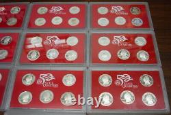 Complete Silver State Quarter Proof Coins From 1999 2008 (no Box Or Coa)