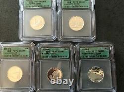 Complete set 1999-S to 2008-S State SILVER Quarters ICG PR70DCAM Full 50 Coins