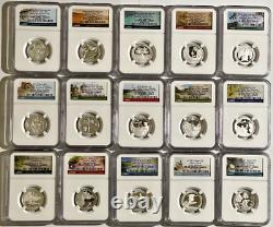 Complete set of 1999-S to 2020- S ATB Silver 25C NGC PF-69 UC Total (111 Coins)