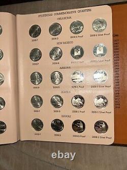 Dansco 1999-2008 state quarter complete set P D S and Silver S-ALL From US Mint