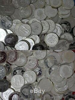 Emergency 90% Silver Junk Coins 25.00 Face Value Silver Proof State/ATB Quarters