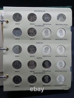 Fifty State Commemorative Quarters Littleton Album 2004-2008 Silver Proofs- Z350