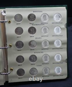 Fifty State Commemorative Quarters Littleton Album 2004-2008 Silver Proofs- Z350