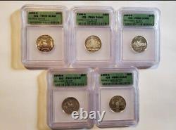 First Year of Series ICG Graded PR69 Deep Cameo Complete Set Silv Lot