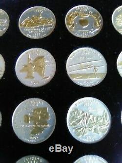 GOLD and SILVER HIGHLIGHTED STATEHOOD QUARTERS COLLECTION
