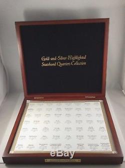 GOLD and SILVER Highlighted STATEHOOD QUARTERS Collection 56 COINS Display Case