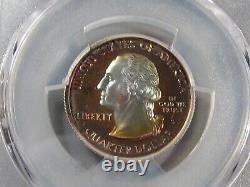 GORGEOUS RAINBOW 1999-s Silver State Washington Quarter 5 coin set PCGS PR Genui