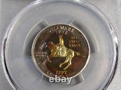 GORGEOUS RAINBOW 1999-s Silver State Washington Quarter 5 coin set PCGS PR Genui