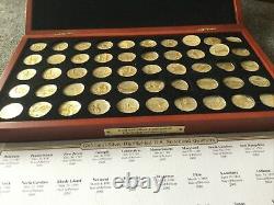 Gold And Silver Highlighted Statehood Quarter Set Of 50, Box, COA