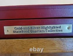 Gold And Silver Highlighted Statehood Quarters Complete Collection