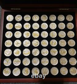 Gold And Silver Highlighted Statehood Quarters Complete Collection 56 Coin