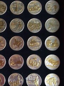 Gold & Silver Highlighted 50 U. S. State Quarters Collection (25B-54)
