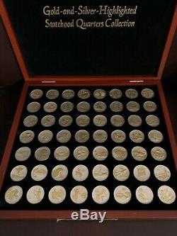 Gold & Silver Highlighted Statehood Quarters 56 Coin Set 1999-2008
